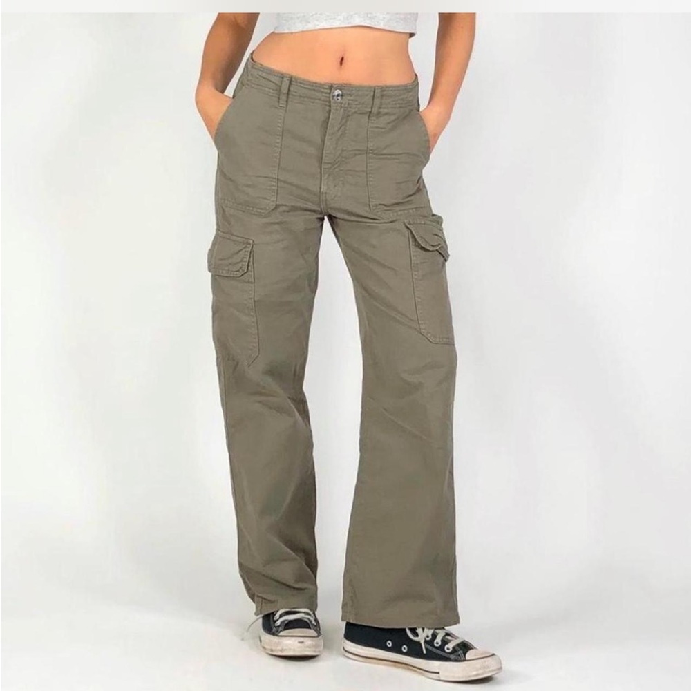 Zara Olive Green Cargo Jeans
